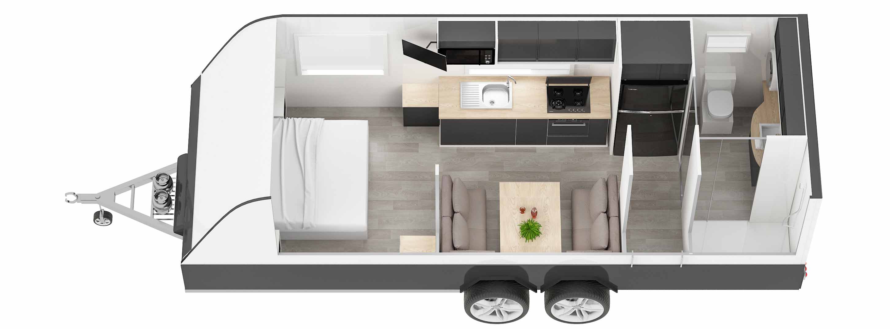 Windsor Genesis 196RD Floorplan 3D